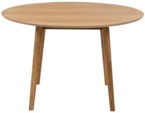 Drevený jedálenský stôl okrúhly EVERET Ø120x75 cm - dub prírodný