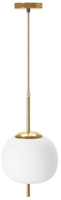 Toolight - sklenená závesná stropná lampa  APP669-1CP, zlatá, OSW-00094