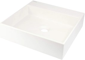 Deante Correo, granitové umývadlo na dosku 400x400x100 mm, biela, DEA-CQR_AU4S