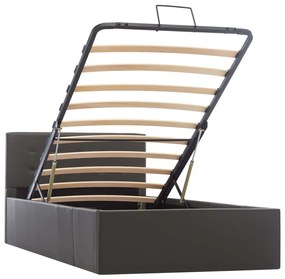 vidaXL Hydraulický posteľný rám+úložný priestor, umelá koža 100x200 cm