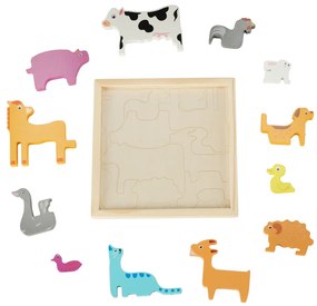 IKO Vzdelávacie drevené puzzle – zvieratká