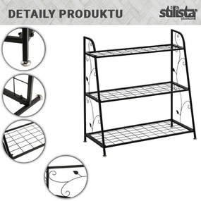 STILISTA stojan na rastliny, 82 x 81 x 35 cm, oceľ