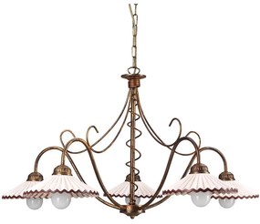 ONLI - Luster na reťazi ROSINA 5xE14/6W/230V