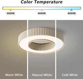 Brilagi - stmievateľné stropné svietidlo LUMIX LED/48W/230V 3000-6000K, béžové, priemer 50 cm + diaľkové ovládanie