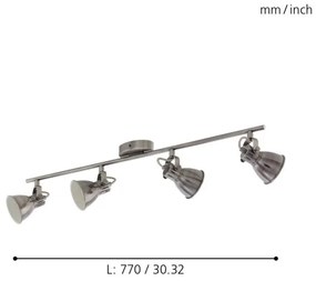 Eglo 96555 - LED Bodové svietidlo SERAS 4xGU10/3,3W/230V