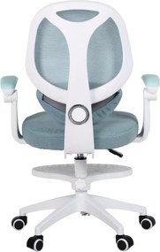 Detská otočná stolička Neoseat JUNI 009 s podnožou — látka, modrá