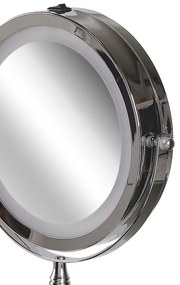 Kozmetické stolné zrkadlo s LED osvetlením ø 20 cm LAON Beliani
