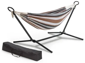 Sri Lanka Swing, hojdacia sieť, oceľový rám, nosnosť max. 160 kg, pruhovaná