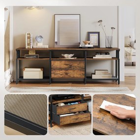 TV stolek Vasagle Nareon 160 cm hnědý/černý