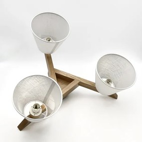 Brilagi - LED  Prisadený luster ANTHONY 3xE14/40W/230V dub/biela