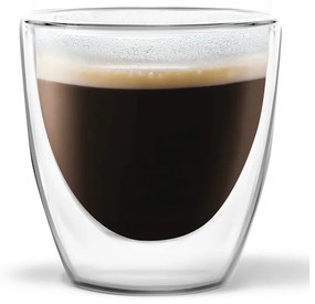 Sada 2 dvojstenných pohárov Vialli Design Ronny Espresso, 80 ml