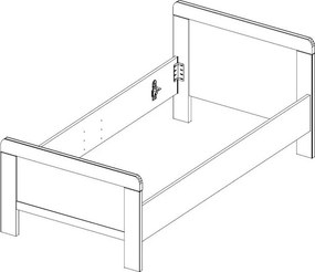 Posteľ Nadja 90x200 cm, biela