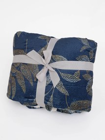 Baránková deka mikroplyš Digital 150 × 200 cm – Gabriela tmavo modrá