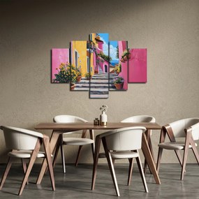 Obraz - Ružová ulička (150x105 cm)