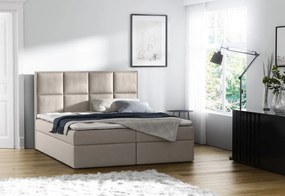 Čalúnená posteľ boxspring GALAXY + topper, 180x200, casablanca 2301