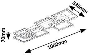 Rabalux 71390 - LED stmievateľné stropné svietidlo FATMA LED/40W/230V 3000-6500K + s diaľkovým ovládaním