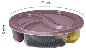 Sada 4 ks potravinových boxů LUY růžová