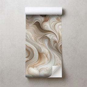 Samolepiaca tapeta hnedé abstraktné vlny