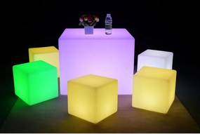 Svietiaca LED guľa 50 cm – 18 RGB + 12 biele