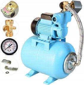 Hydrofor Na Vodu Hydroforová Pumpa 750 W 50 L/min Nádrž 24 L Kompletná Sada