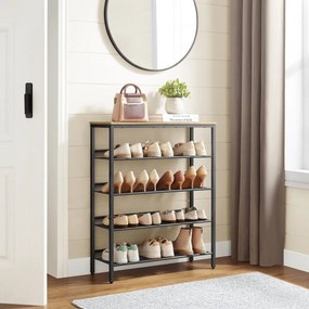 Botník TAYLOR ARTISAN s čiernou konštrukciou, 4 police