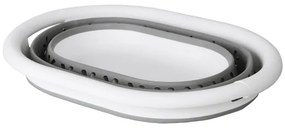 Kôš na bielizeň OVAL COMPACT sivý / biely 25 l