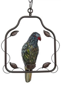 Dekoratívna lampa tiffany PAPAGÁJ