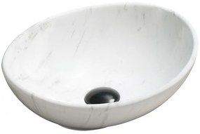 Mexen Elza umývadlo na dosku 40 x 33 cm, biely kameň - 21014092