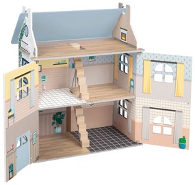Playtive Drevený domček pre bábiky modrá