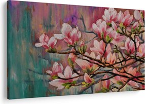 Obraz - Olejomaľba, Rozkvitnutá sakura (90x60 cm)