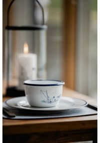 Miska Moomin Sailors 0,6l, smalt / bielo-modrá