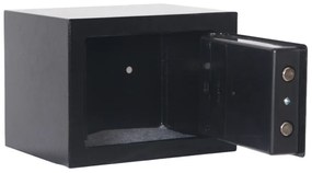 LEAN Kovový trezor s kľúčom 35 x 25 x 25 cm, čierna
