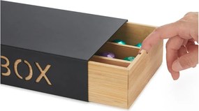 Čierny stojan na kapsule – Balvi