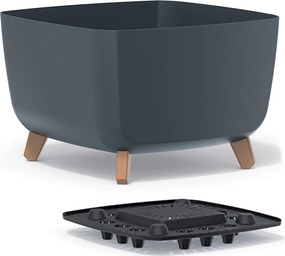 Plastový kvetináč na nožičkách DGQL400 39 cm - antracit