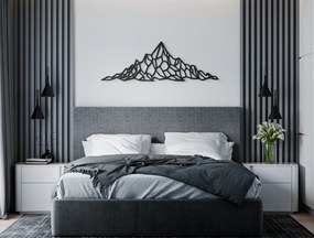 drevko Polygonálny obraz na stenu Panoráma Hôr Rozmer obrazu: 15 x 44,5 cm, Farba dekorácie: Čierna