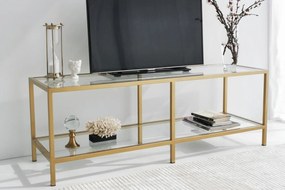 Dizajnový TV stolík GOLD 130 cm, matný, zlatý