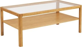 Konferenčný stolík so sklenenou doskou v prírodnej farbe 60x110 cm Lourmarin – House Nordic