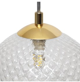Závesne svietidlo Cannes, 1x číre sklenené tienidlo (fi 15 cm), G
