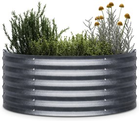 High Grow Half Circle, polkruhový vyvýšený záhon, 105x43x60 cm, z vlnitého oceľového plechu, jednoduchá montáž, odolný voči hrdzi a mrazu