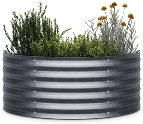 High Grow Half Circle, polkruhový vyvýšený záhon, 105x43x60 cm, z vlnitého oceľového plechu, jednoduchá montáž, odolný voči hrdzi a mrazu