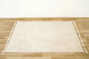 Koberec Berber 7061 Romby 3D ivory / slonová kosť / krémový