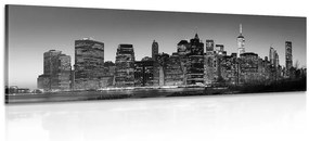 Obraz centrum New Yorku v čiernobielom prevedení - 135x45