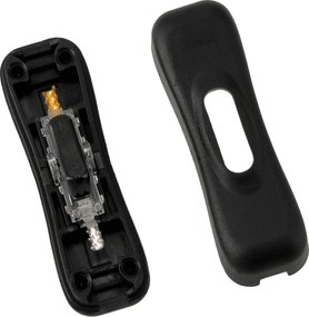 Kolískový spínač s aretáciou, priechodný otvor, 2A 250V, čierny