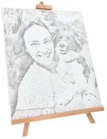 Gario Bodkovanie Vybodkuj si svoju fotku! Rozmery: 40 x 50 cm, Rámovanie: Iba zrolované plátno, Farba bodiek: Čierna