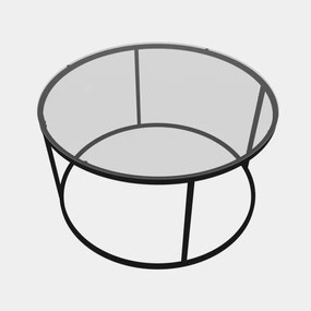 Konferenčný stolík BERLIN 60x45 cm čierna/číra