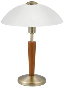 Sivo-hnedá stmievateľná stolová lampa so skleneným tienidlom (výška 35 cm) SOLO 1 – EGLO