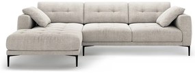 Béžová rohová pohovka (ľavý roh/s leňoškou) Bemy – Micadoni