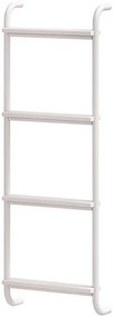 Poschodová posteľ s prístelkou, úložným priestorom a rebríkom Pure Modular - biela