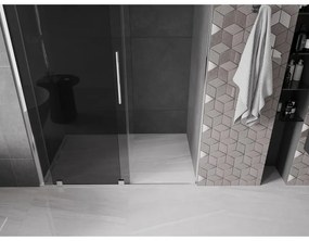 Mexen Velar, posuvné sprchové dvere do otvoru 140 cm, 8mm šedé sklo, chrómová, 871-140-000-41-01