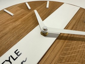 Dekorstudio Drevené hodiny DUB klasik 30cm - biele